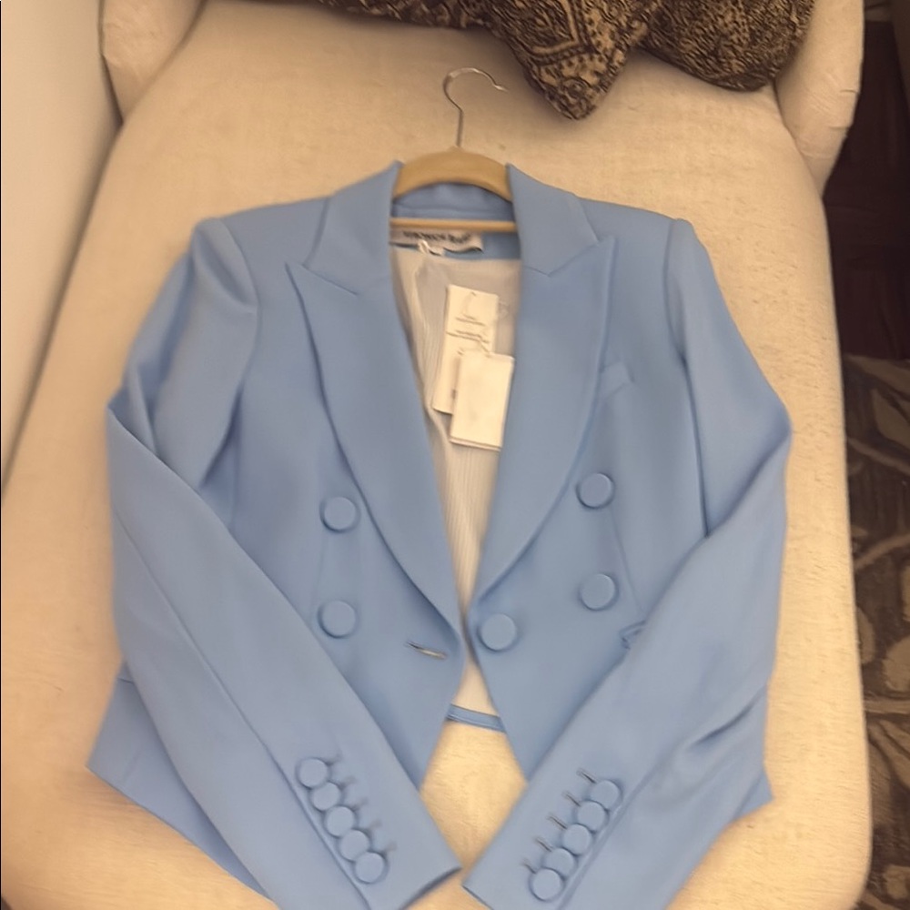 Veronica Beard Sky Blue Diego Dickey Jacket